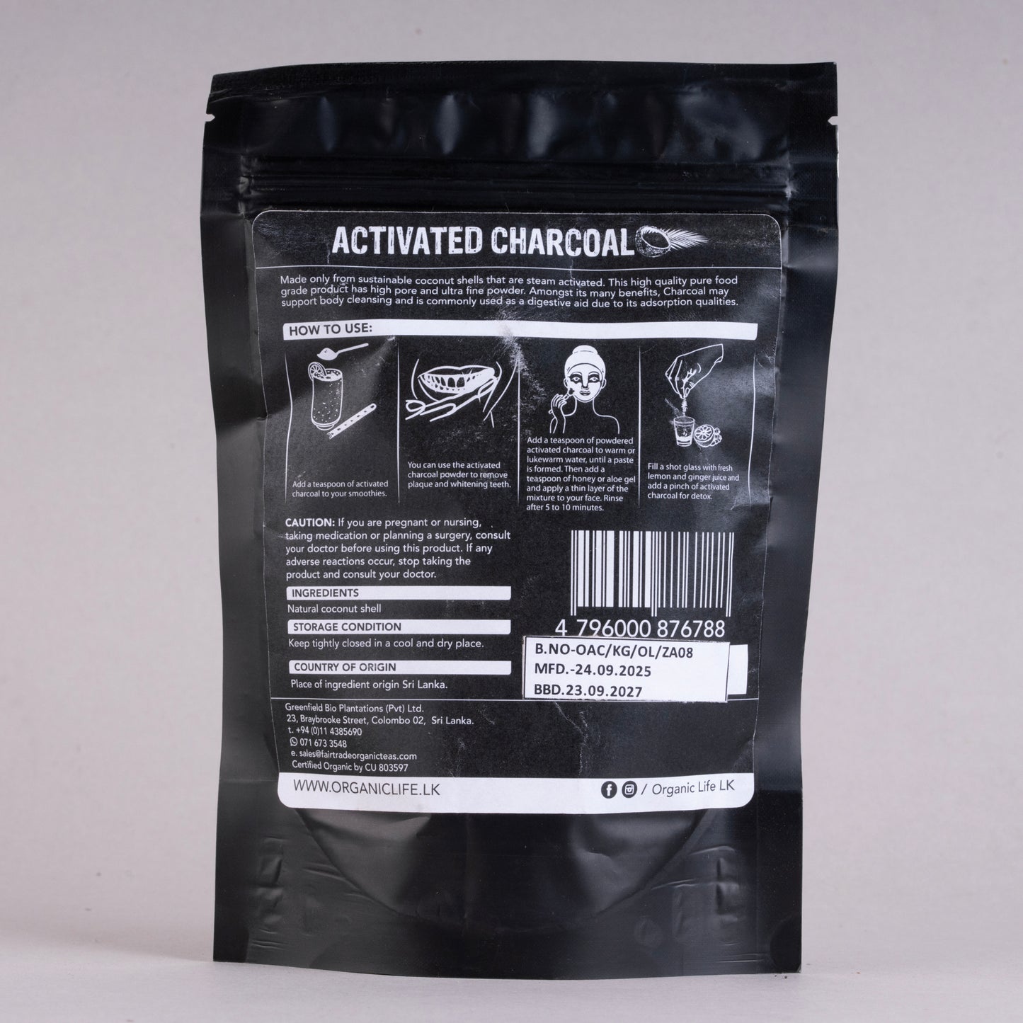 Organic Activated Charcoal Powder