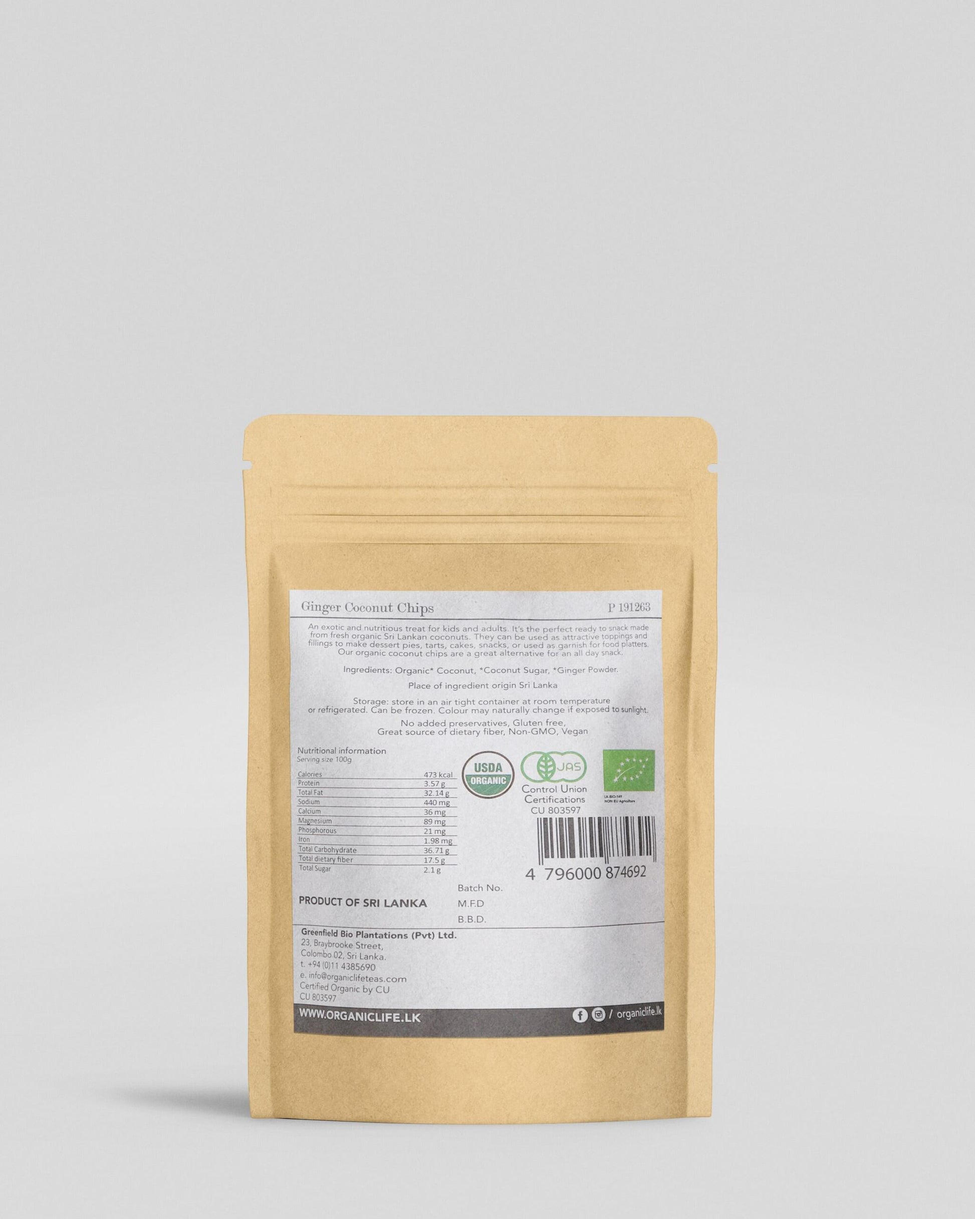 Coconut chips with  Ginger