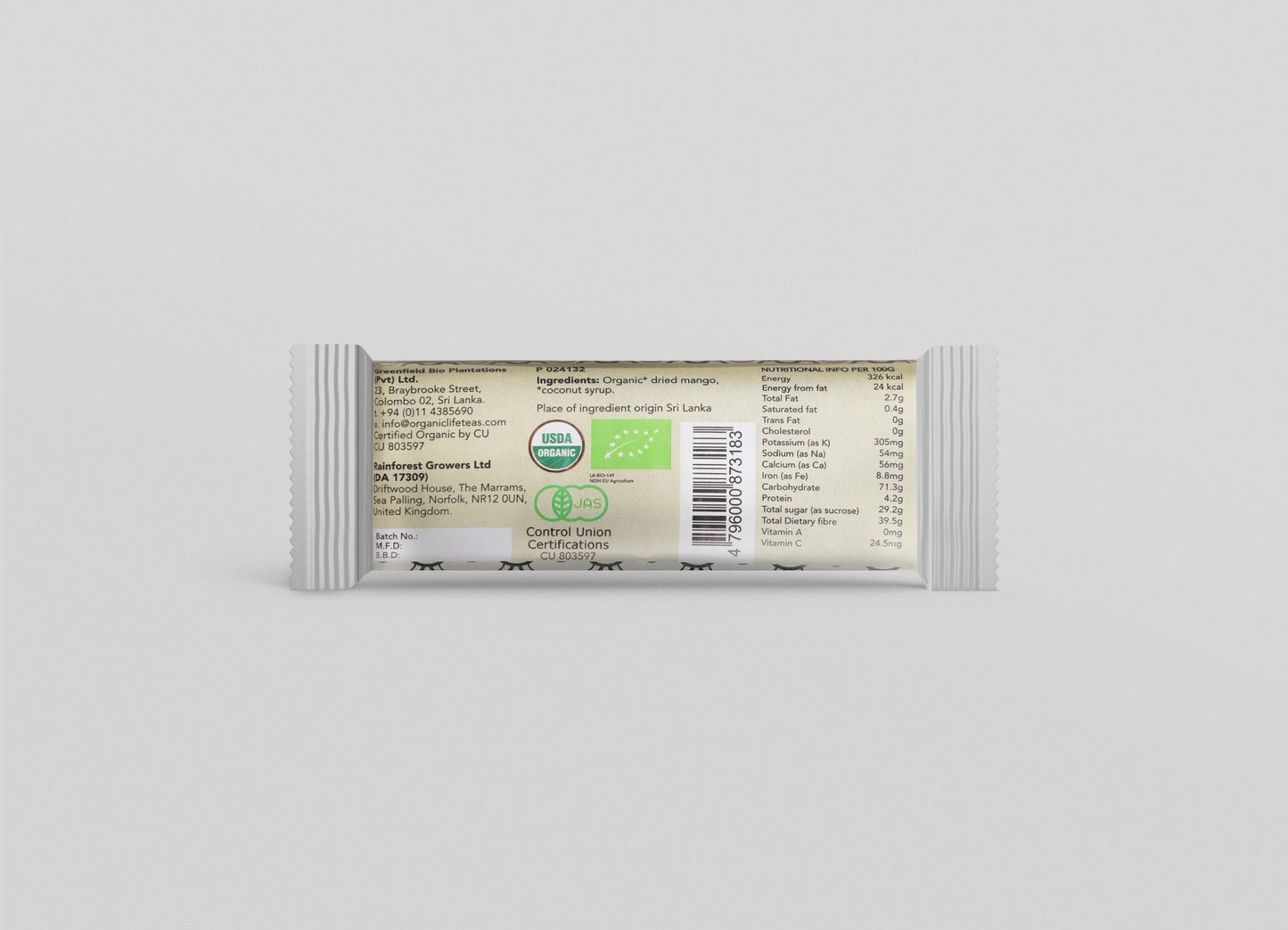 Organic Mango Bar