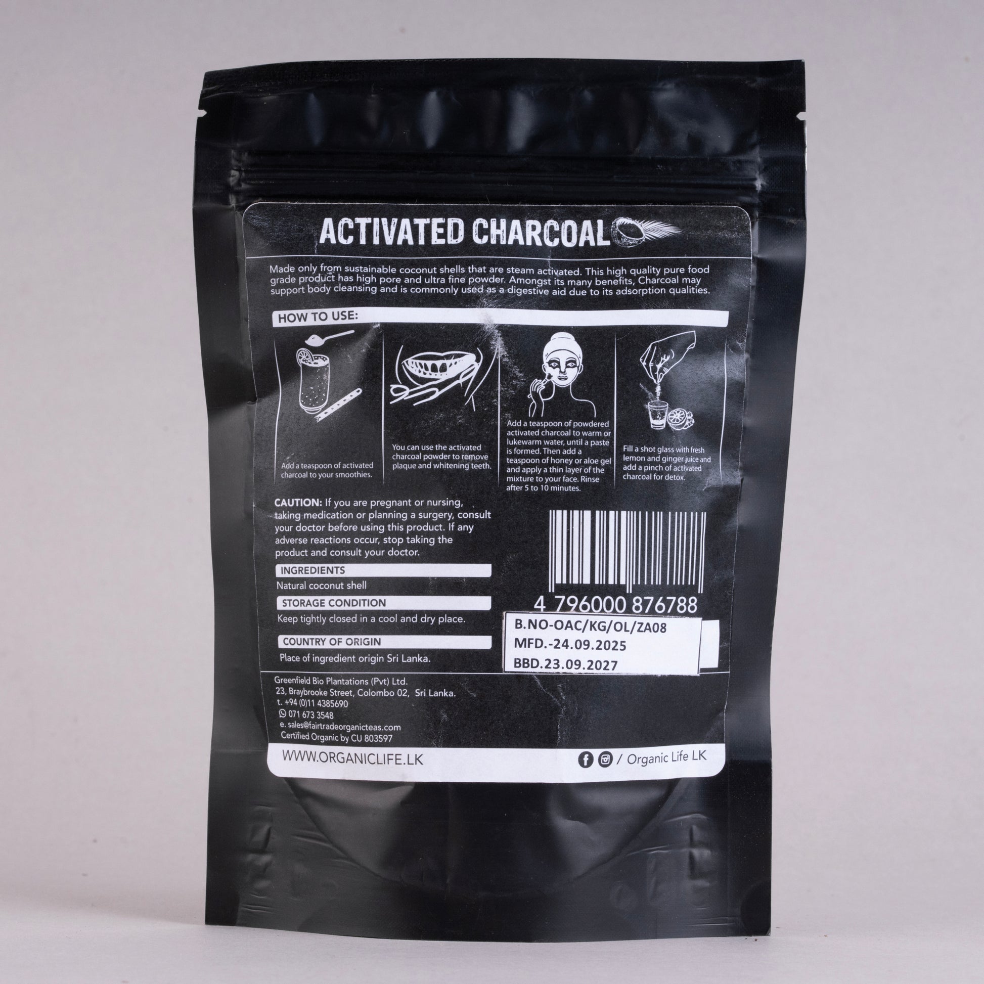 Organic Activated Charcoal Powder
